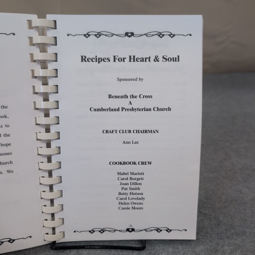 Heart & Soul Cookbook Beneath the Cross Cumberland Presbyterian Church Pinson AL - Picture 3 of 3